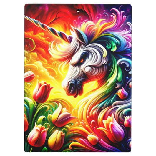 Angry Unicorn Klemmbrett (Rückseite)