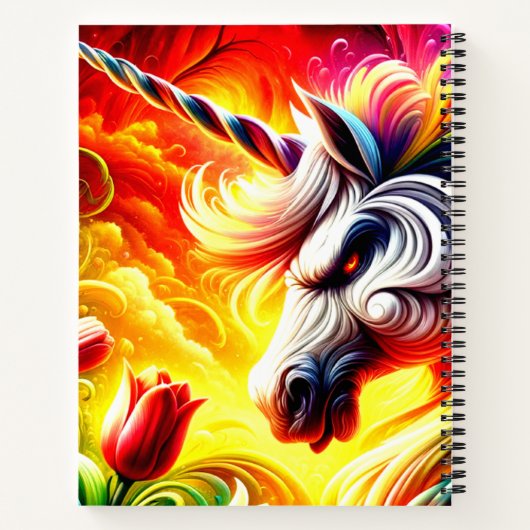 Angry Unicorn Notizblock (Rückseite)