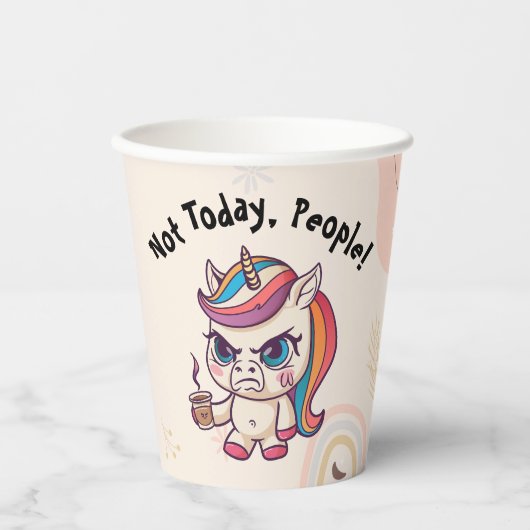 Angry Unicorn Paper Cup Pappbecher (Vorderseite)