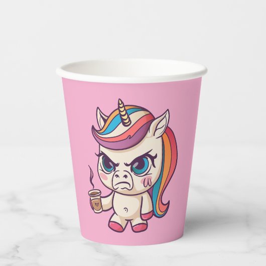 Angry Unicorn Paper Cup Pappbecher (Vorderseite)