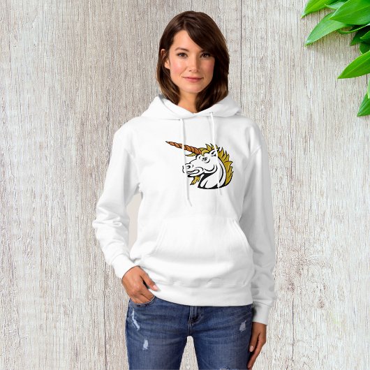 Angry Unicorn Womens Hoodie