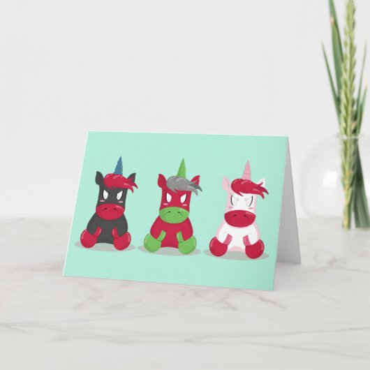 Angry Unicorns Karte (Vorderseite)