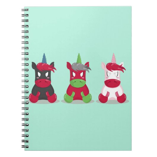 Angry Unicorns Notizblock (Vorderseite)