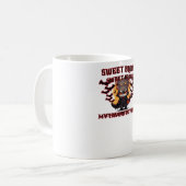 Angry Vampire Cat Craves Sweet Halloween Blood Ove Kaffeetasse (Vorderseite Links)