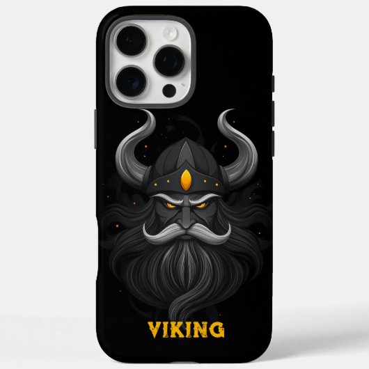 Angry Viking Black Case-Mate iPhone Hülle (Rückseite)