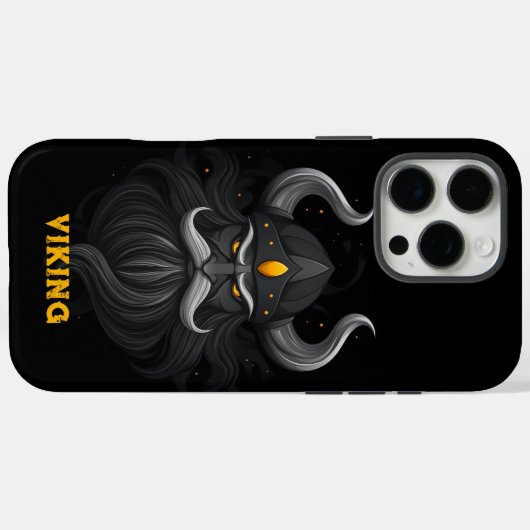 Angry Viking Black Case-Mate iPhone Hülle (Rückseite (Horizontal))
