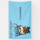 Angry Villager Pitchfork Thunder_Cove Banner (Vertikal)