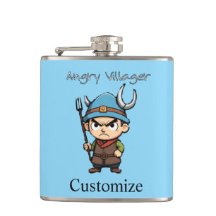 Angry Villager Pitchfork Thunder_Cove Flachmann