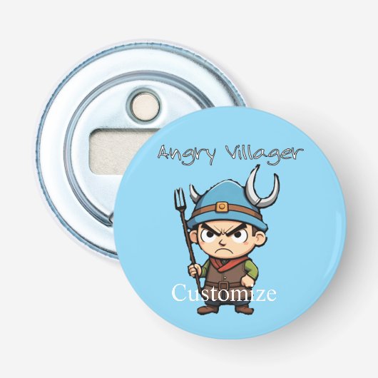 Angry Villager Pitchfork Thunder_Cove Flaschenöffner (Vorderseite)