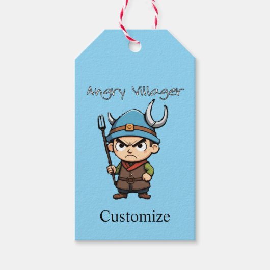 Angry Villager Pitchfork Thunder_Cove Geschenkanhänger (Vorderseite)