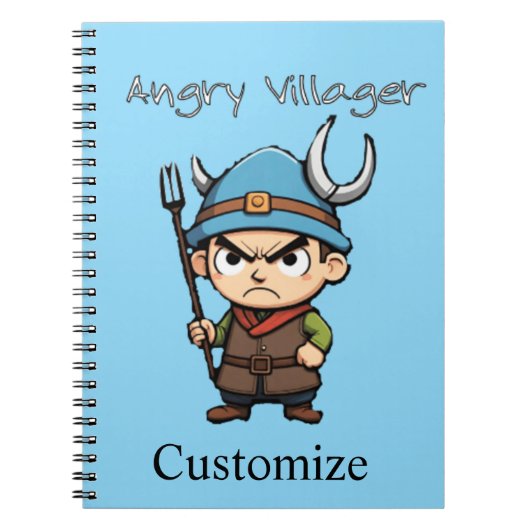 Angry Villager Pitchfork Thunder_Cove Notizblock (Vorderseite)