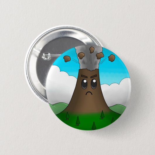 Angry Volcano Button (Vorne & Hinten)