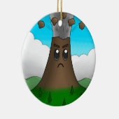 Angry Volcano Keramik Ornament (Rechts)