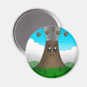 Angry Volcano Magnet (Vorderseite/Rückseite)