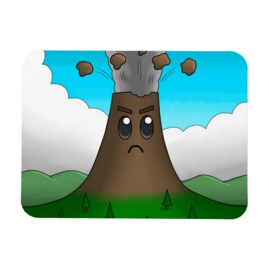Angry Volcano Magnet (Horizontal)
