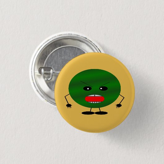 Angry Watermelon Button (Vorne & Hinten)
