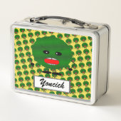 Angry Watermelon von Kenneth Yoncich Metall Lunch Box (Rückseite)