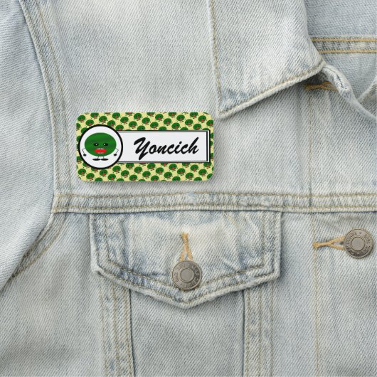 Angry Watermelon von Kenneth Yoncich Namensschild (Beispiel)