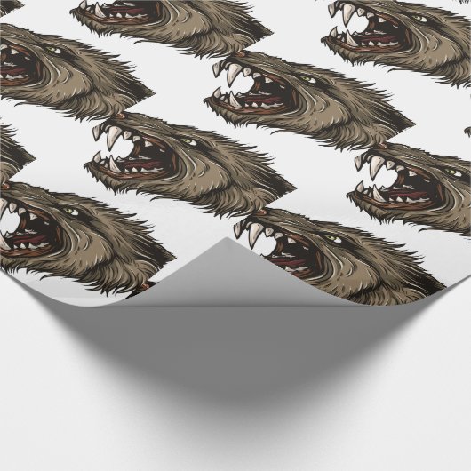 Angry Werewolf Geschenkpapier (Ecke)