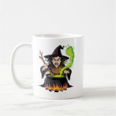 Angry Witch Halloween Kaffeetasse (Links)