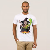Angry Witch Halloween T-Shirt (Vorne ganz)