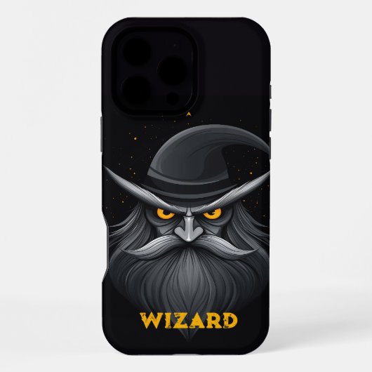 Angry Wizard Black iPhone Hülle (Rückseite)