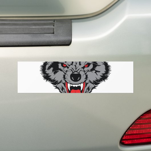Angry Wolf Autoaufkleber (Auf Auto)