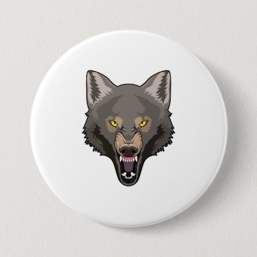 Angry Wolf Button (Vorderseite)