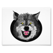 Angry Wolf Face Illustration Fotodruck (Vorne)