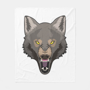 Angry Wolf Fleecedecke