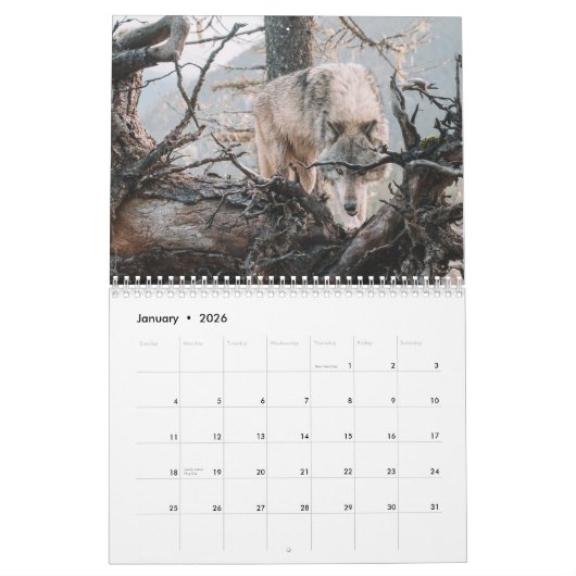 Angry Wolf Forest Kalender (Jan 2026)