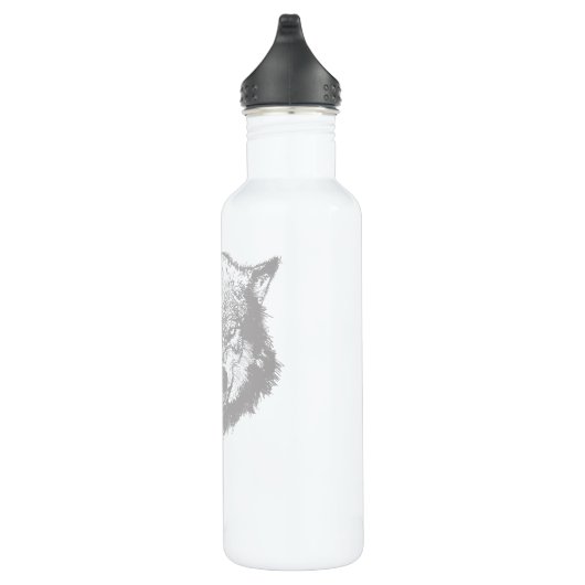 Angry Wolf in Gray Trinkflasche (Rechts)