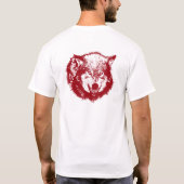 Angry Wolf in Red T-Shirt (Rückseite)