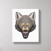 Angry Wolf Leinwanddruck (Vorderseite)