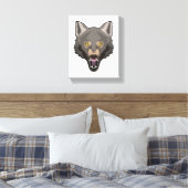 Angry Wolf Leinwanddruck (Insitu (Schlafzimmer))