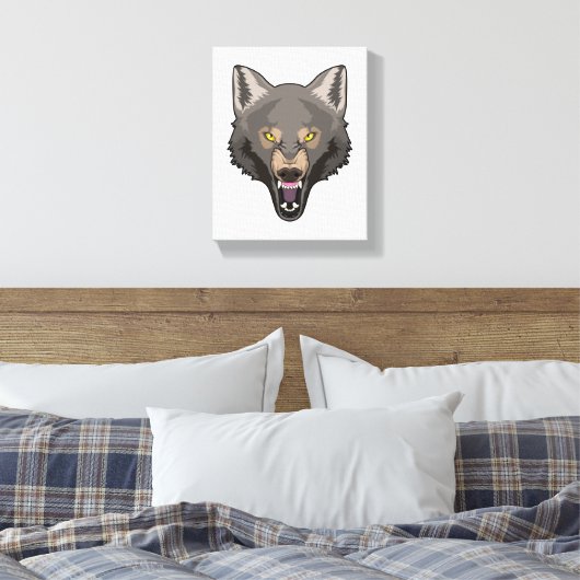 Angry Wolf Leinwanddruck (Insitu (Schlafzimmer))