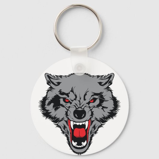 Angry Wolf Schlüsselanhänger (Vorderseite)