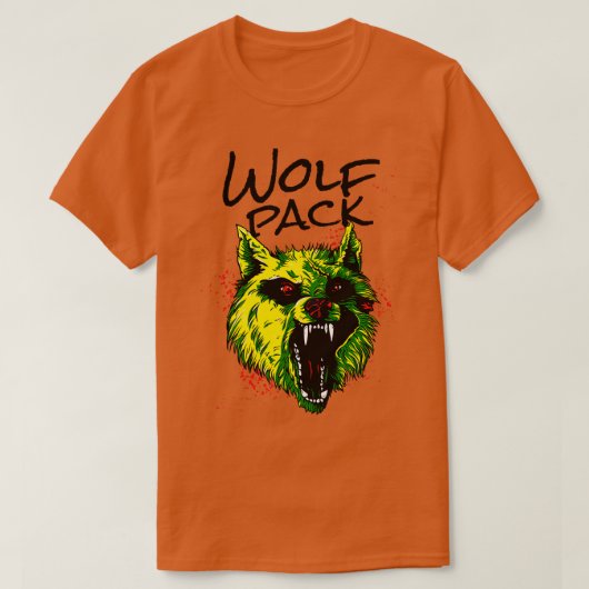 Angry Wolf Wolf Pack Wild Animal T-Shirt (Design vorne)