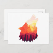 Angry Wolf zeichnend Postkarte (Vorne/Hinten)