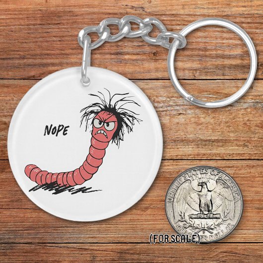 Angry Worm Zeichne Sarcastic Phrase Bag Charm Schlüsselanhänger