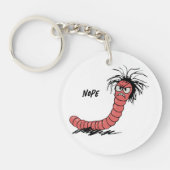 Angry Worm Zeichne Sarcastic Phrase Bag Charm Schlüsselanhänger (Vorderseite)