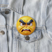Angry Yellow 3D-Effekt Emoji Button (Beispiel)