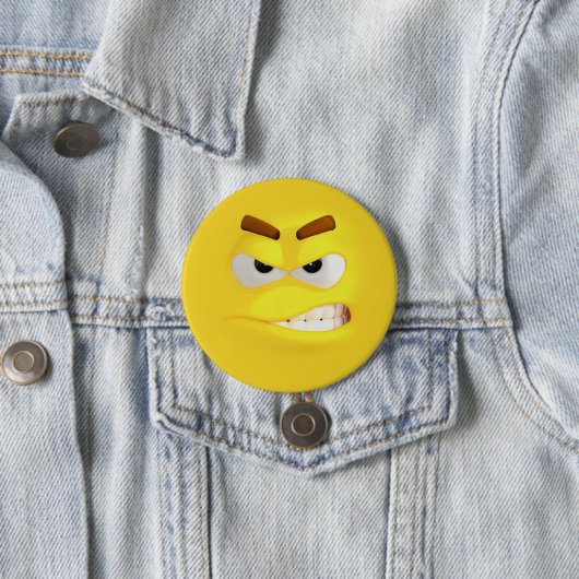 Angry Yellow 3D-Effekt Emoji Button (Beispiel)