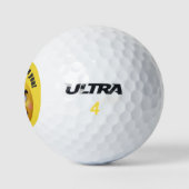 Angry Yellow 3D Emoji personalisieren Golfball (Logo)
