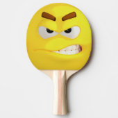 Angry Yellow Emoji Ping-Pong Paddle Tischtennis Schläger (Vorderseite)