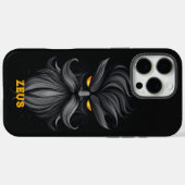 Angry Zeus Black Case-Mate iPhone Hülle (Rückseite (Horizontal))