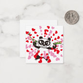 AngryFacePanda Happy Valentine's Day Mitteilungskarte (Vorderseite/Rückseite Beispiel)