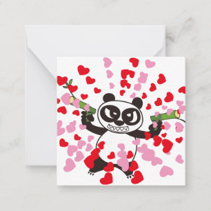 AngryFacePanda Happy Valentine's Day Mitteilungskarte