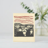 Angst (Angst) Print von Edvard Munch Postkarte (Stehend Vorderseite)