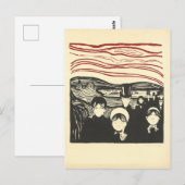 Angst (Angst) Print von Edvard Munch Postkarte (Vorne/Hinten)